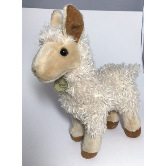 Baby Llama Plush Miyoni by Aurora Stuffed Animal 10” Alpaca Tan - Picture 1 of 12